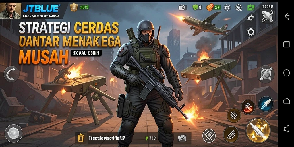 Tampilan gameplay JTBLUE dengan strategi mendalam dan pertempuran seru.