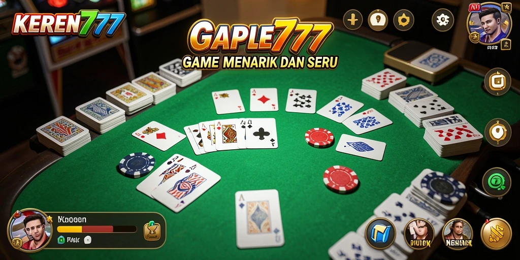 Tampilan gameplay seru KEREN777 saat bermain Gaple.