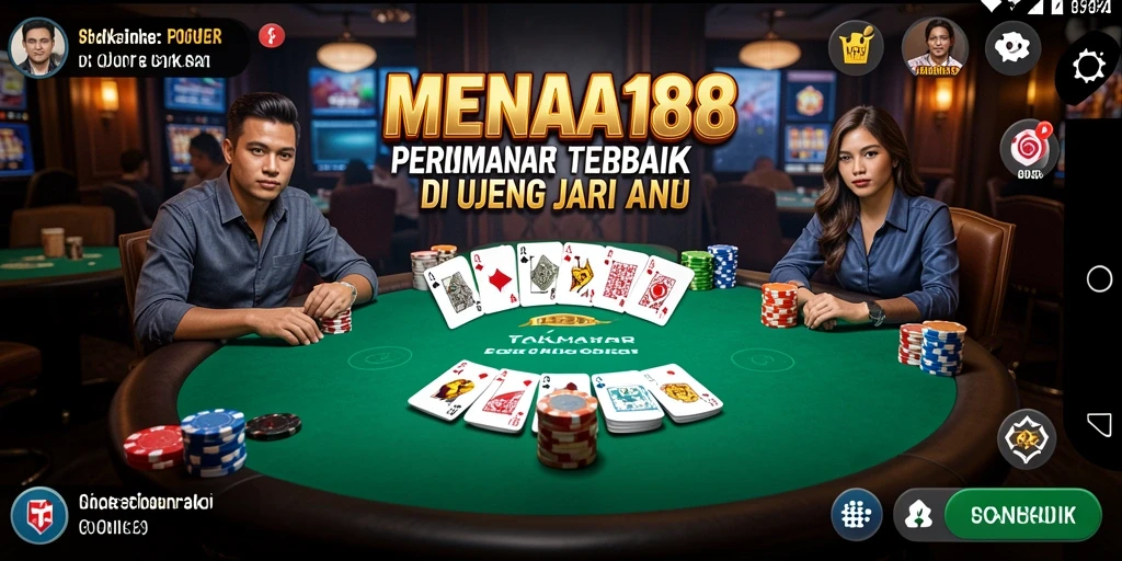 Screenshot MENARA188 menampilkan aksi seru dalam permainan poker.