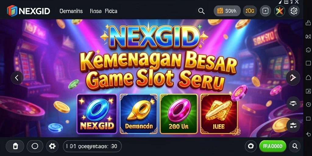 Tampilan gameplay NEXGID dengan mesin slot yang menarik.