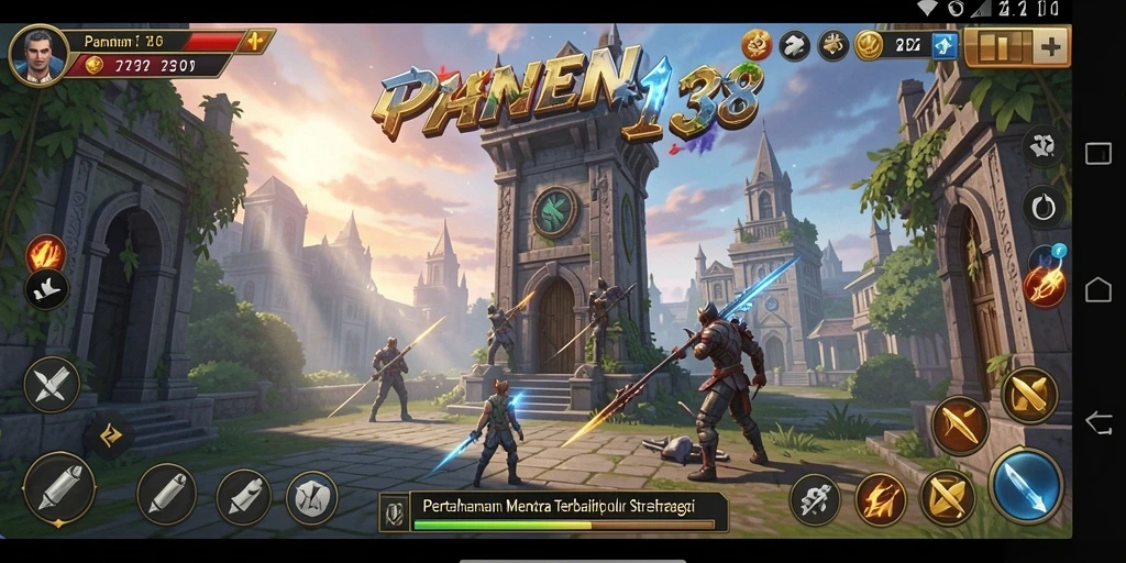 Tampilan menarik dari gameplay Tower Defense di PANEN138.