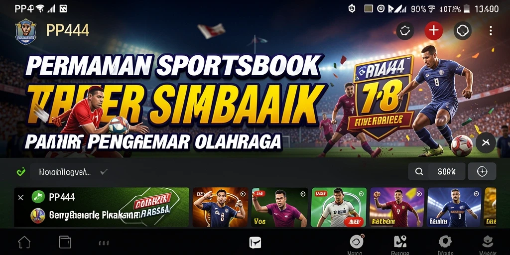 Screenshot utama PP444 menampilkan antarmuka taruhan yang menarik.
