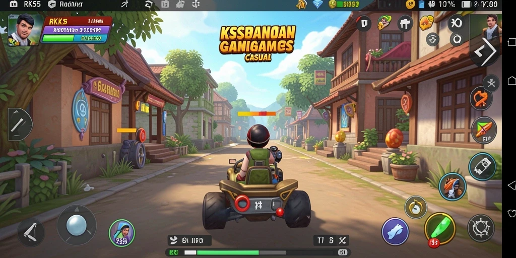 Screenshot gameplay RK55 dengan aksi seru dan santai dalam permainan casual.