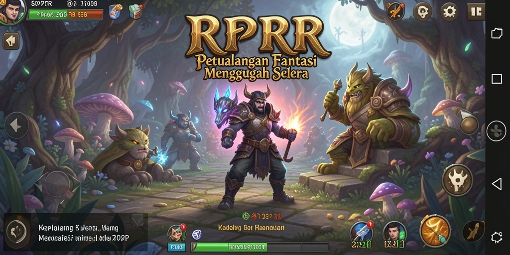 Tangkapan layar gameplay RPRR menampilkan pertempuran seru dan karakter yang menakjubkan.