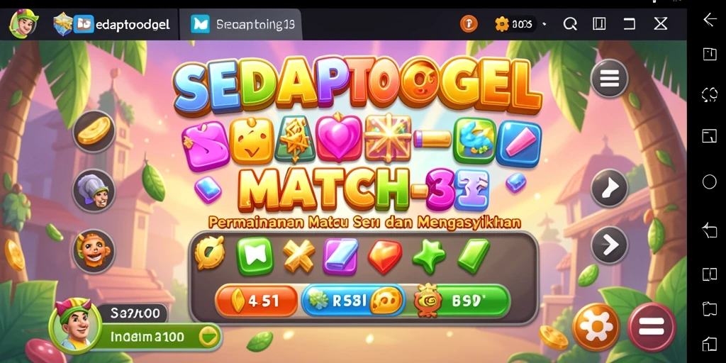 Tampilan gameplay SEDAPTOGEL yang penuh warna dan seru.