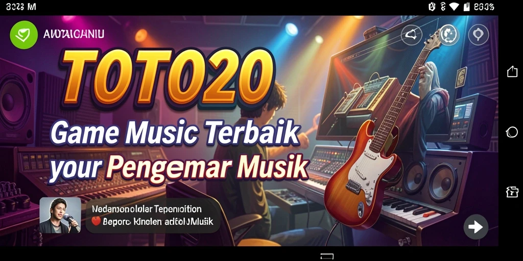 Screenshot utama TOTO20 menampilkan pemain menikmati gameplay musik.