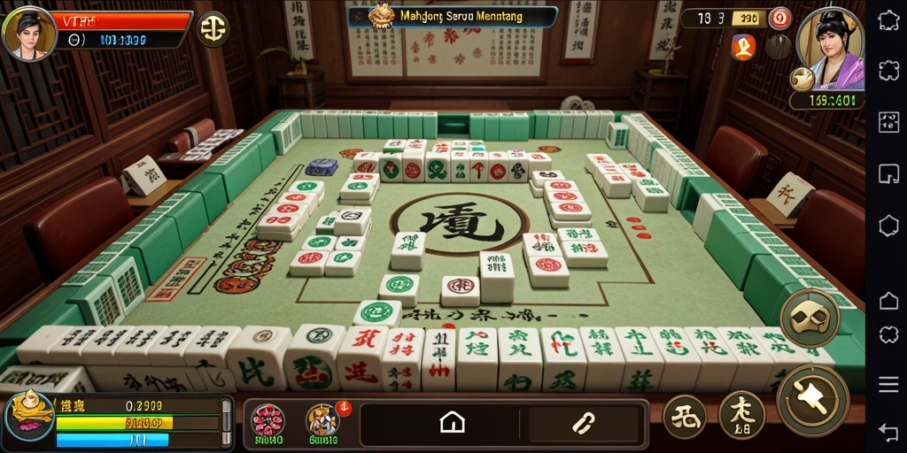Tampilan gameplay VT38 yang mengasyikkan dalam permainan Mahjong.