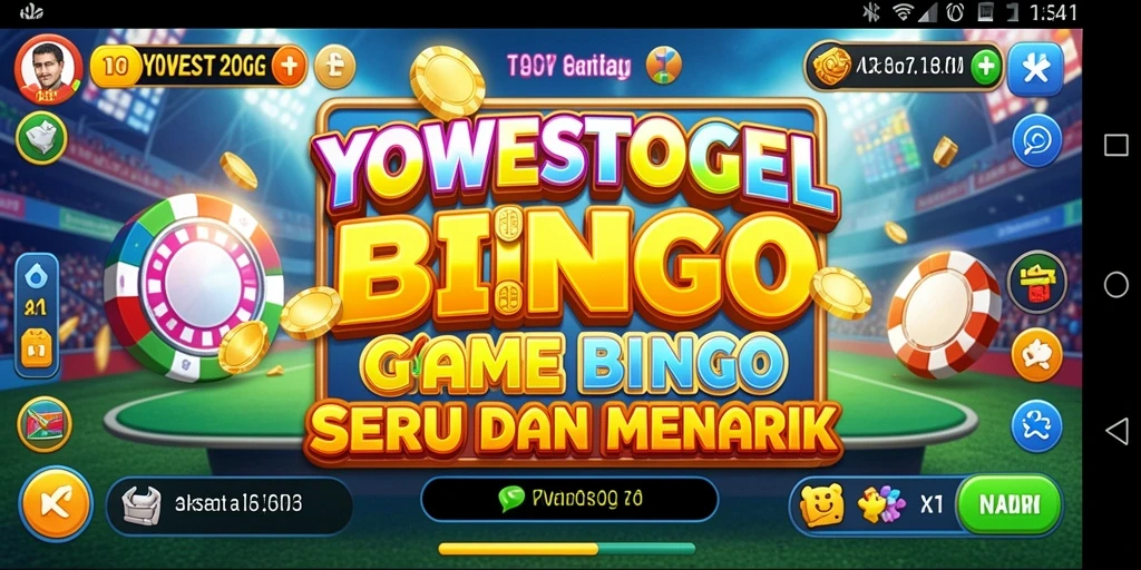 Tampilan gameplay seru YOWESTOGEL dengan kartu Bingo.